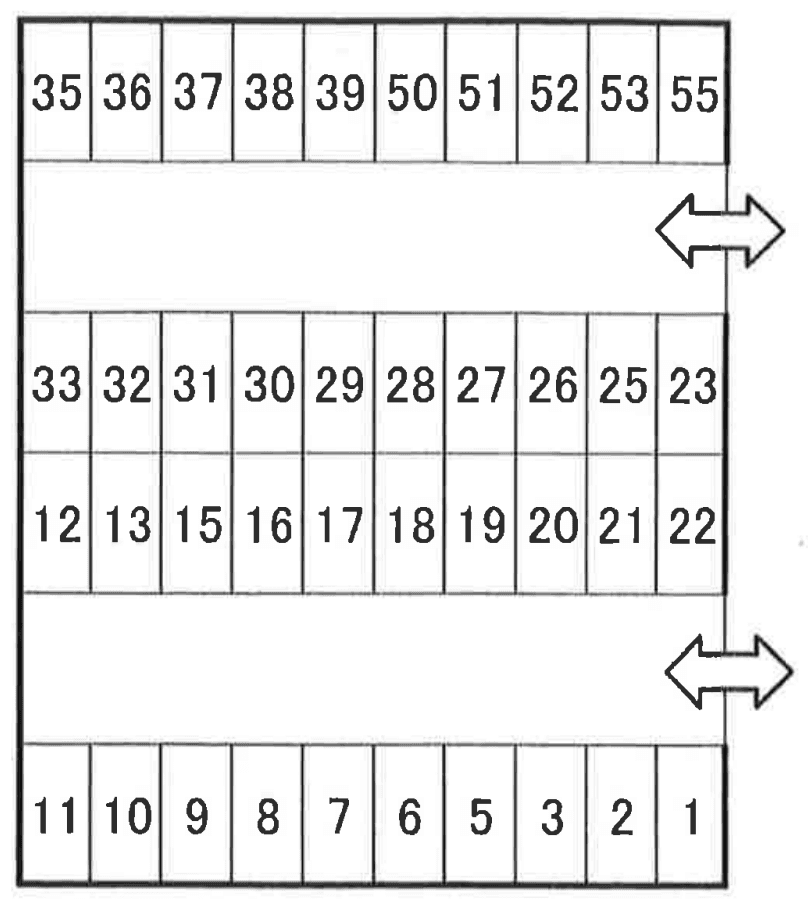 加藤駐車場の駐車配置図