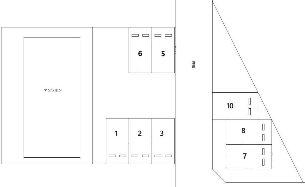 FK chaleurⅡ駐車場の駐車配置図