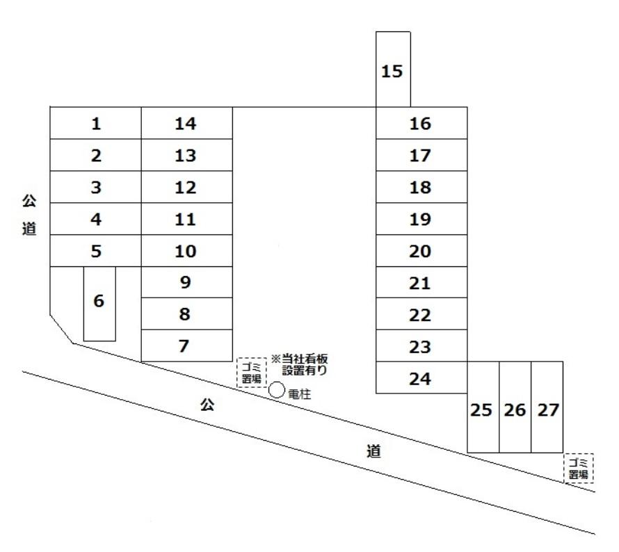 富田駐車場3185の駐車配置図