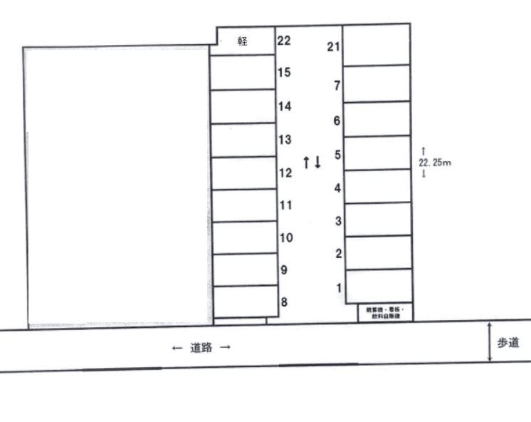 ザ・パーク菜園通り3の駐車配置図