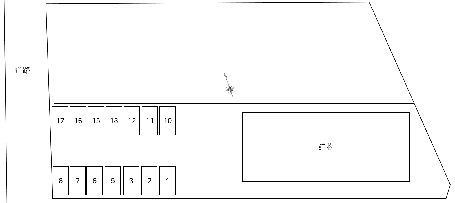 Ouest Colline別駐車場の駐車配置図
