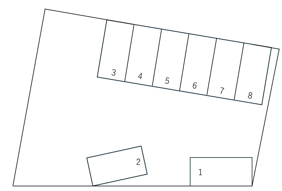 浅香駐車場の駐車配置図