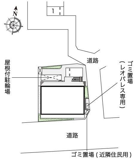 サンハイム(54169) 敷地外駐車場の駐車配置図