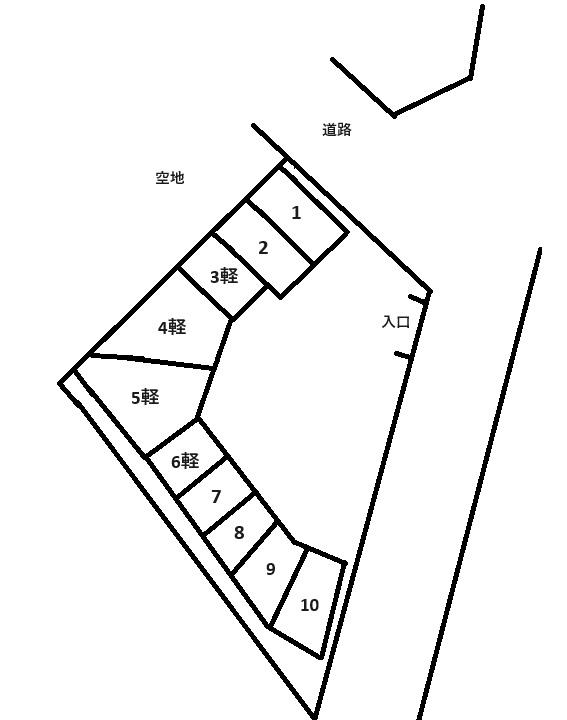 つつじが丘第三パーキングの駐車配置図