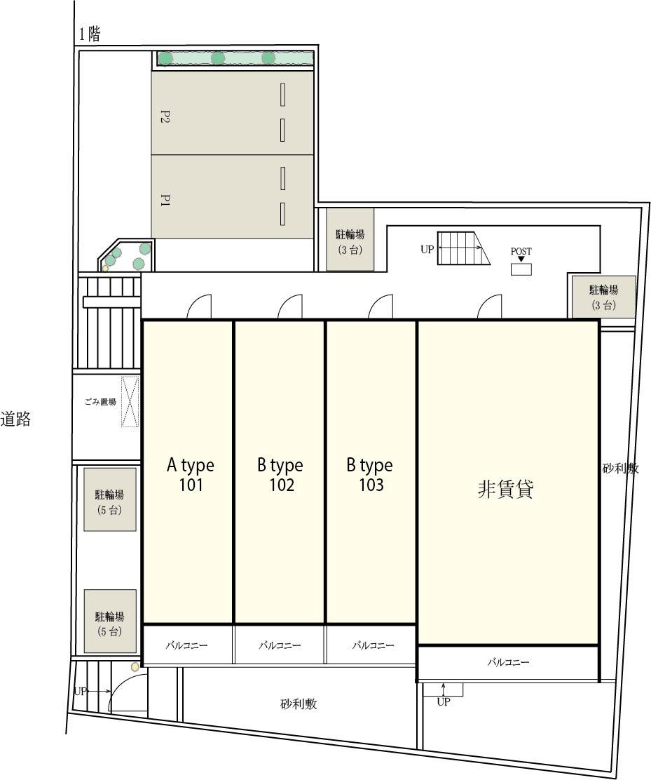 リブリ・Grand Feliz駐車場の駐車配置図