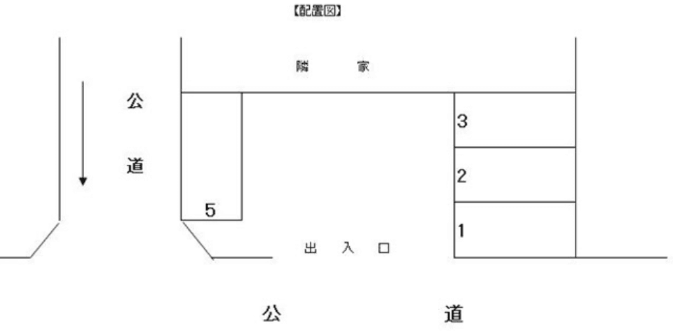 梅田公園駐車場の駐車配置図
