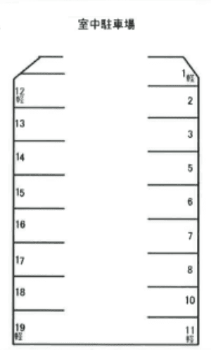 室中駐車場の駐車配置図