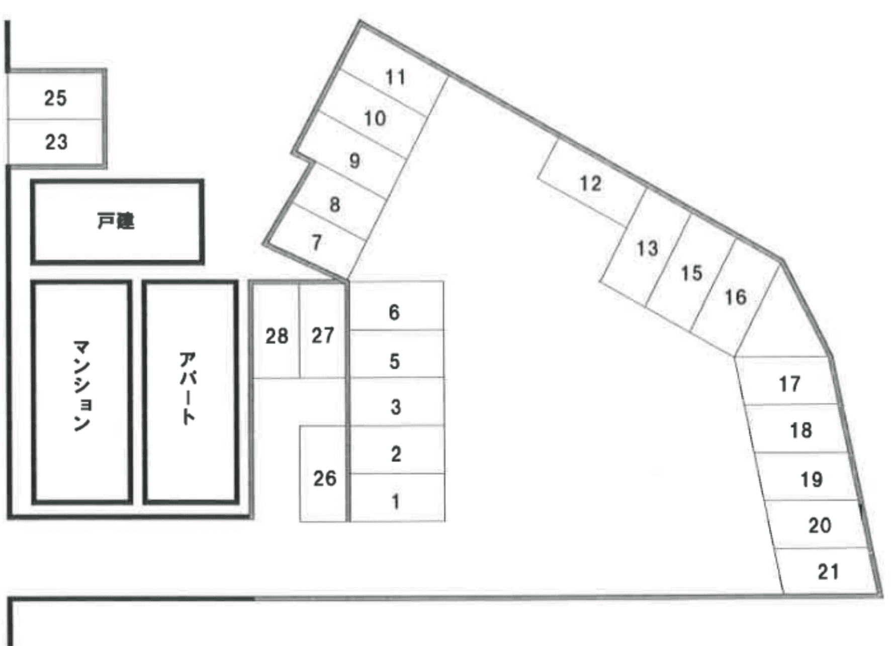 田中操駐車場の駐車配置図