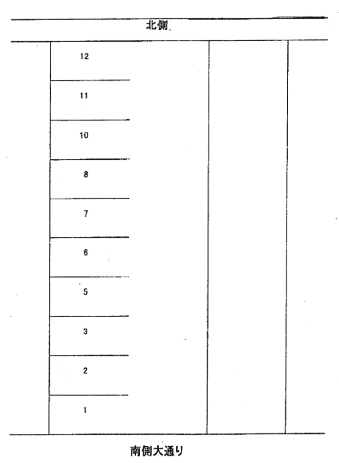 八熊一丁目307駐車場の駐車配置図