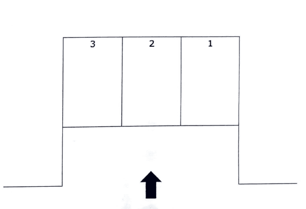 桟三パーキング・2の駐車配置図