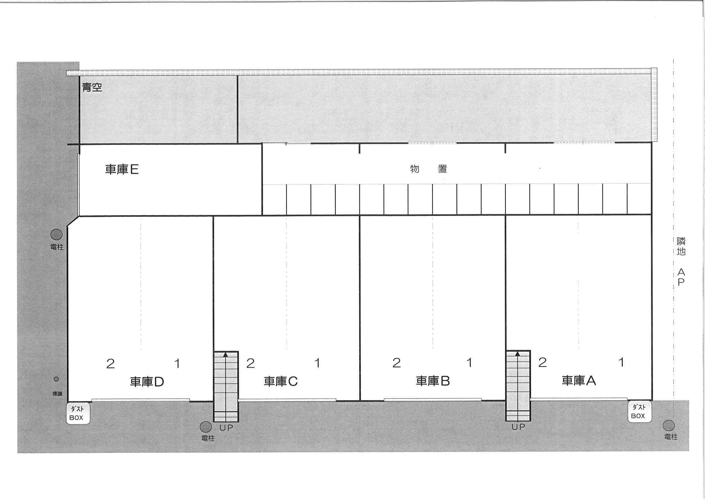 パル発寒月極駐車場の駐車配置図