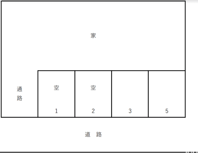 仲村駐車場 の駐車配置図