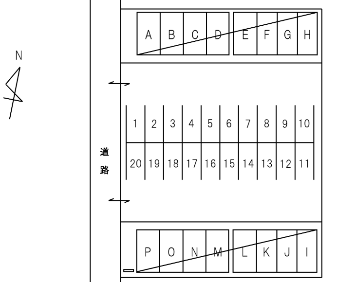 TP005 大道北M - Touchiの駐車配置図