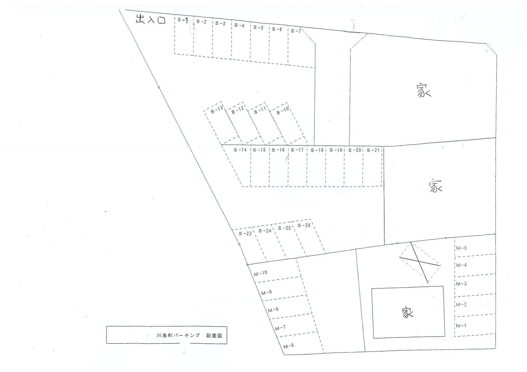 川島町657-2の駐車配置図