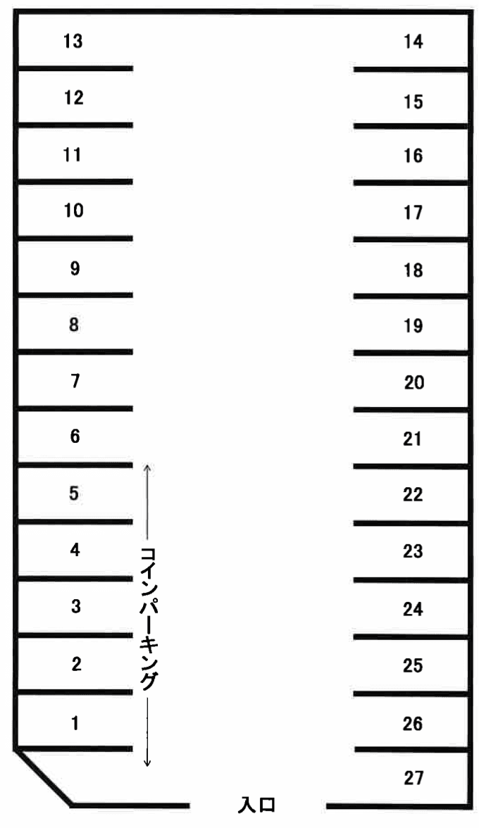吉田駐車場の駐車配置図