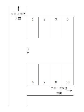 上乃木8丁目駐車場の駐車配置図