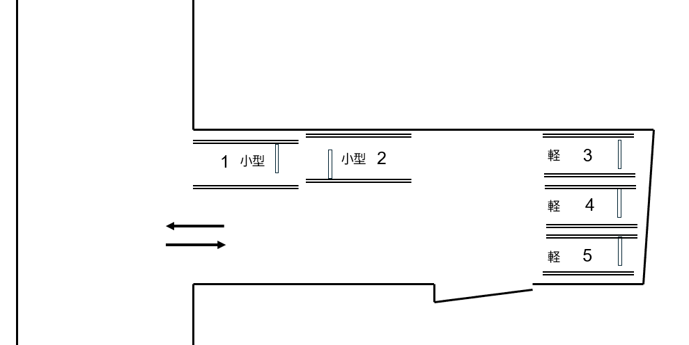 ザ・パーク高野町第4の駐車配置図