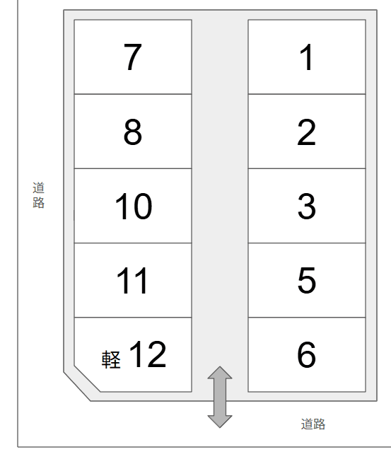 M駐車場の駐車配置図