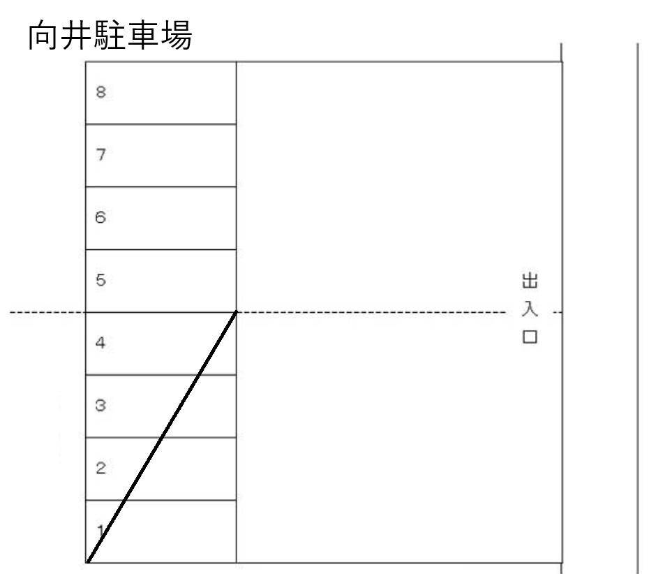 向井駐車場の駐車配置図