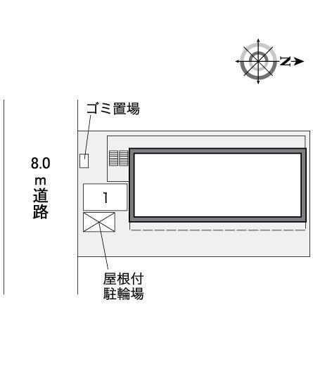 南住吉(38068)の駐車配置図