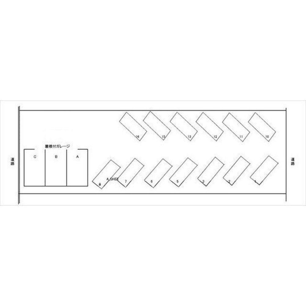 高畠3丁目月極駐車場の駐車配置図