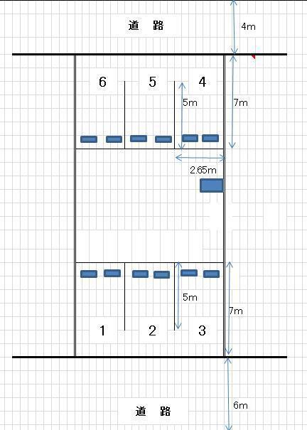 木原駐車場の駐車配置図