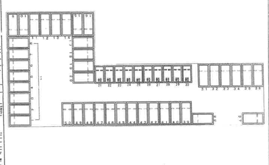 岩田第2駐車場の駐車配置図