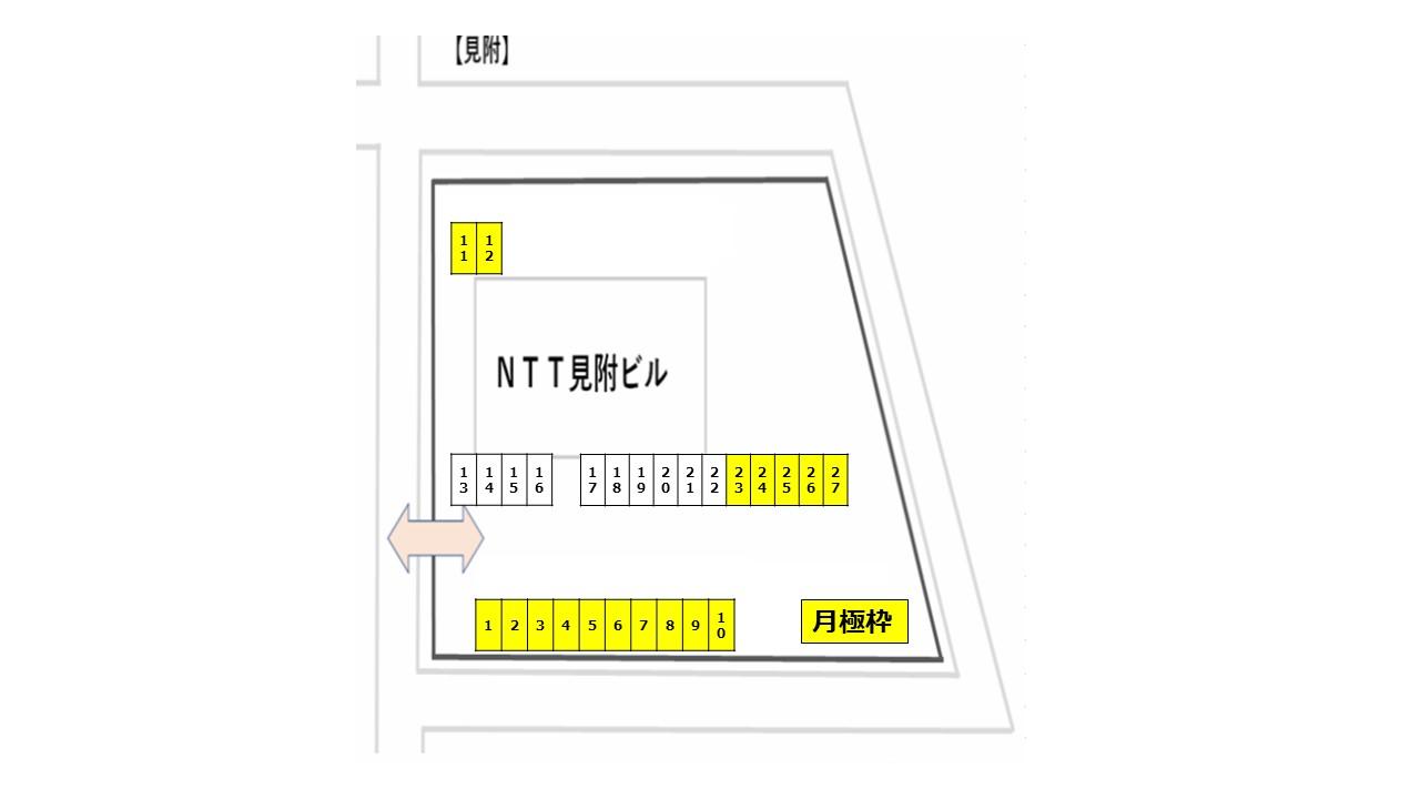 見附駐車場の駐車配置図