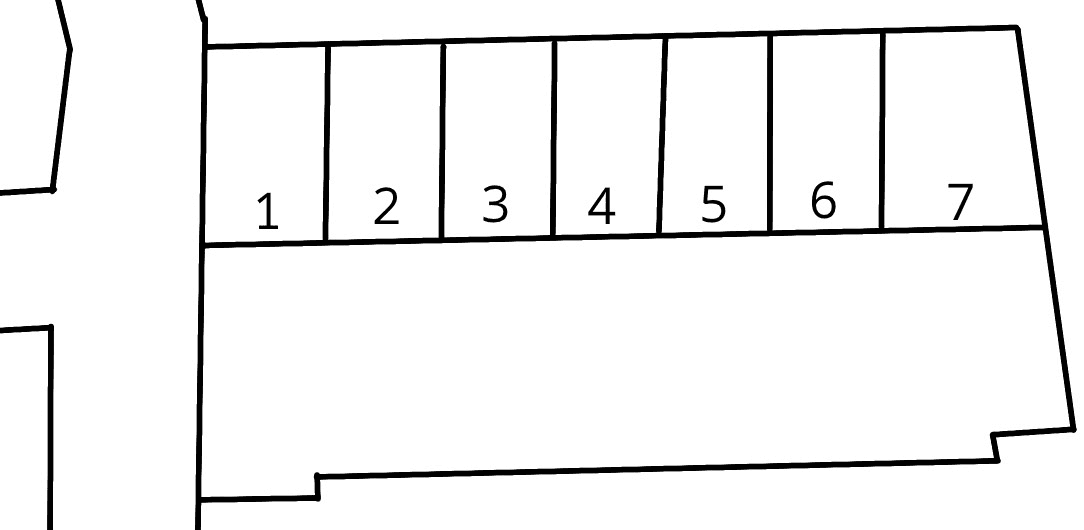 夫婦川駐車場の駐車配置図