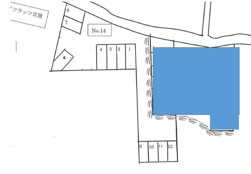 第14駐車場の駐車配置図