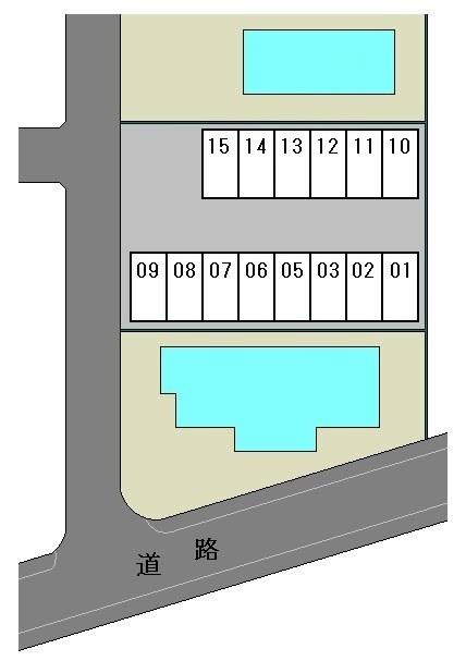 高倉駐車場の駐車配置図