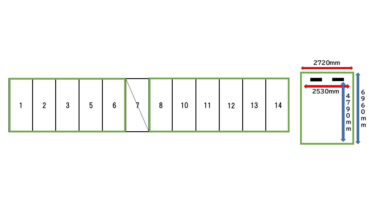 フレグランスTK月極駐車場の駐車配置図
