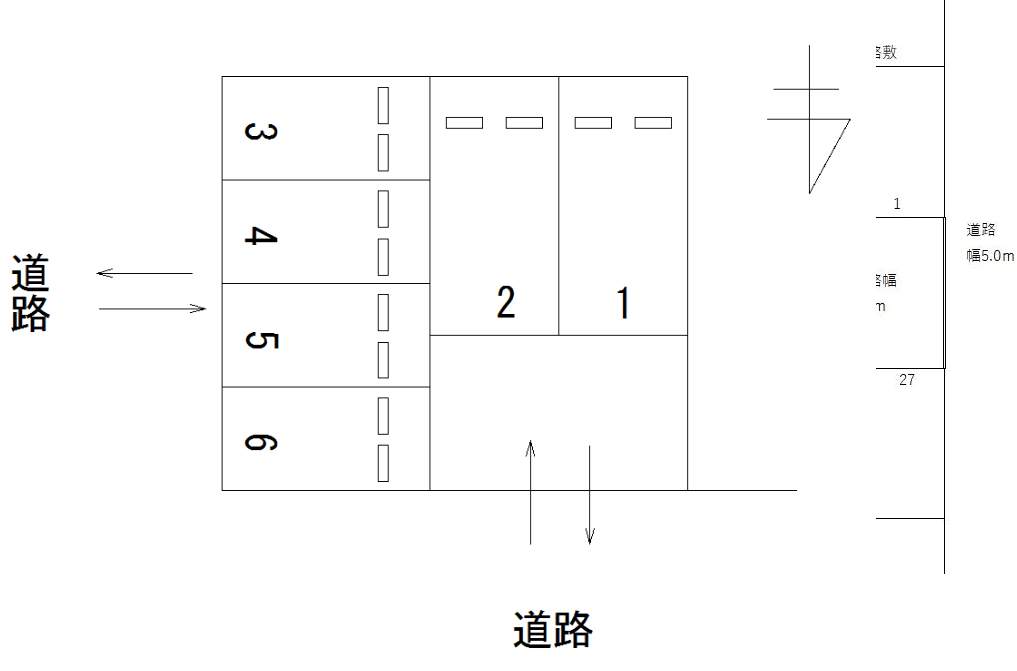 FK守口市梶町4丁目駐車場の駐車配置図