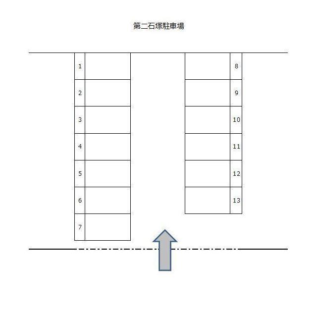 第二石塚駐車場の駐車配置図