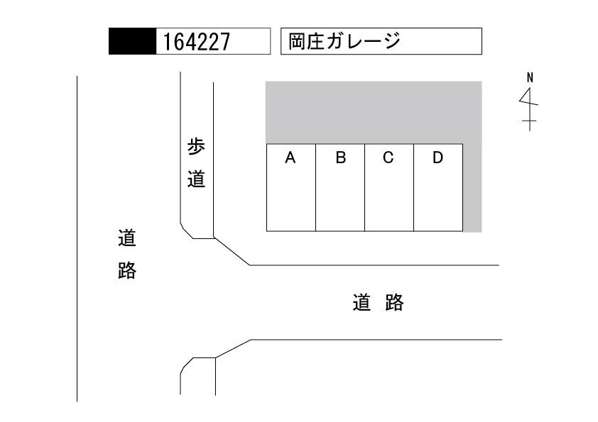 豊ガレージの駐車配置図