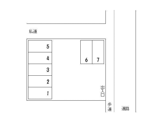 東見前月極駐車場の駐車配置図