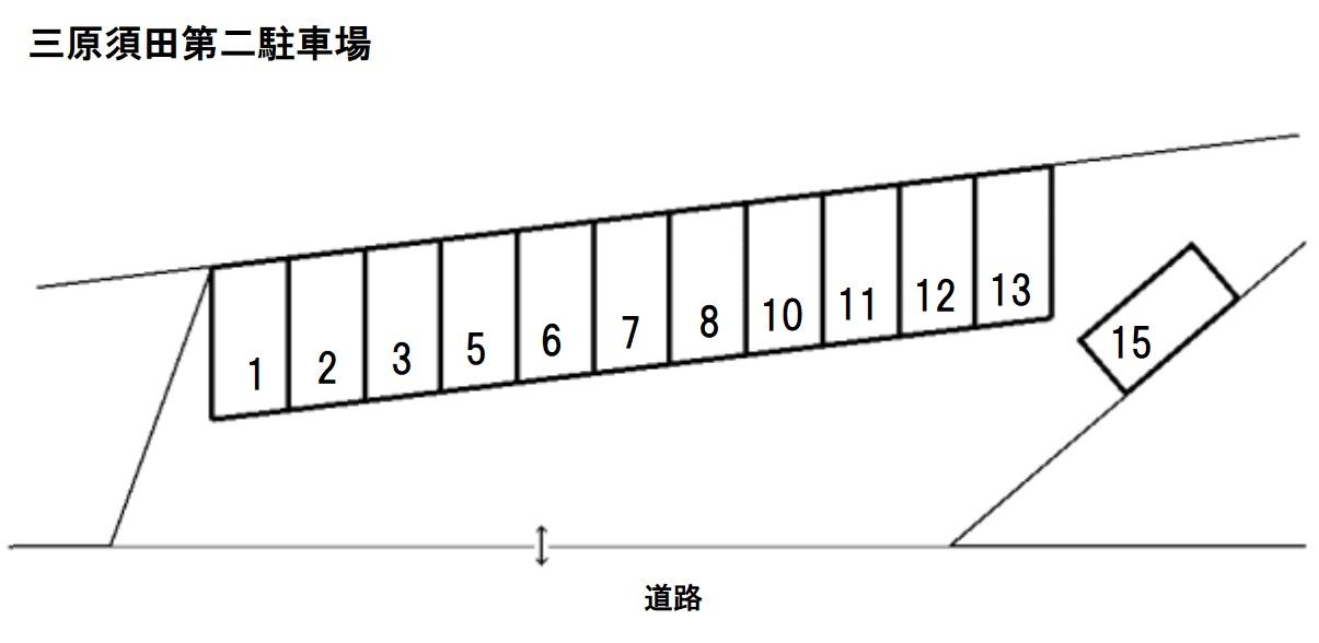 三原須田第二駐車場の駐車配置図