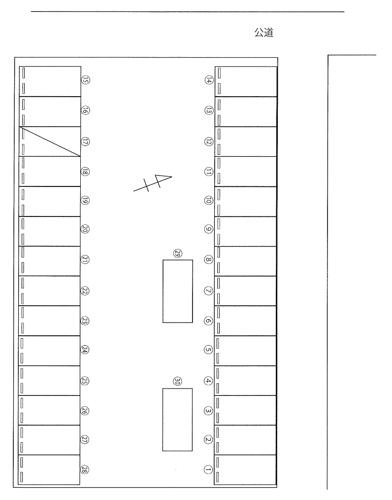 高州3丁目竹澤駐車場Ⅰの駐車配置図