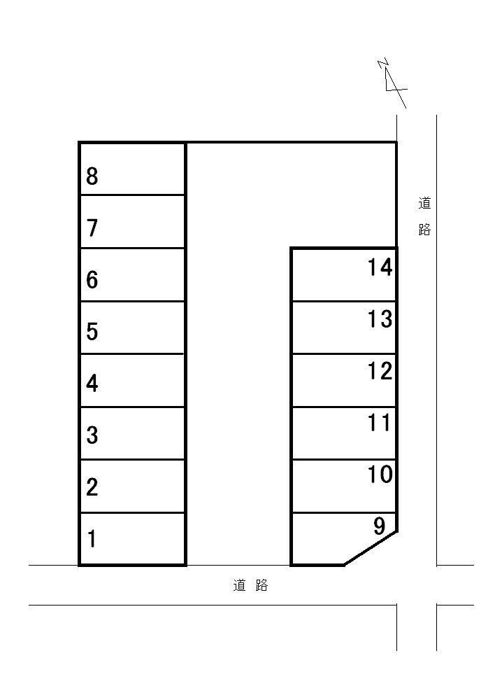 清水駐車場の駐車配置図
