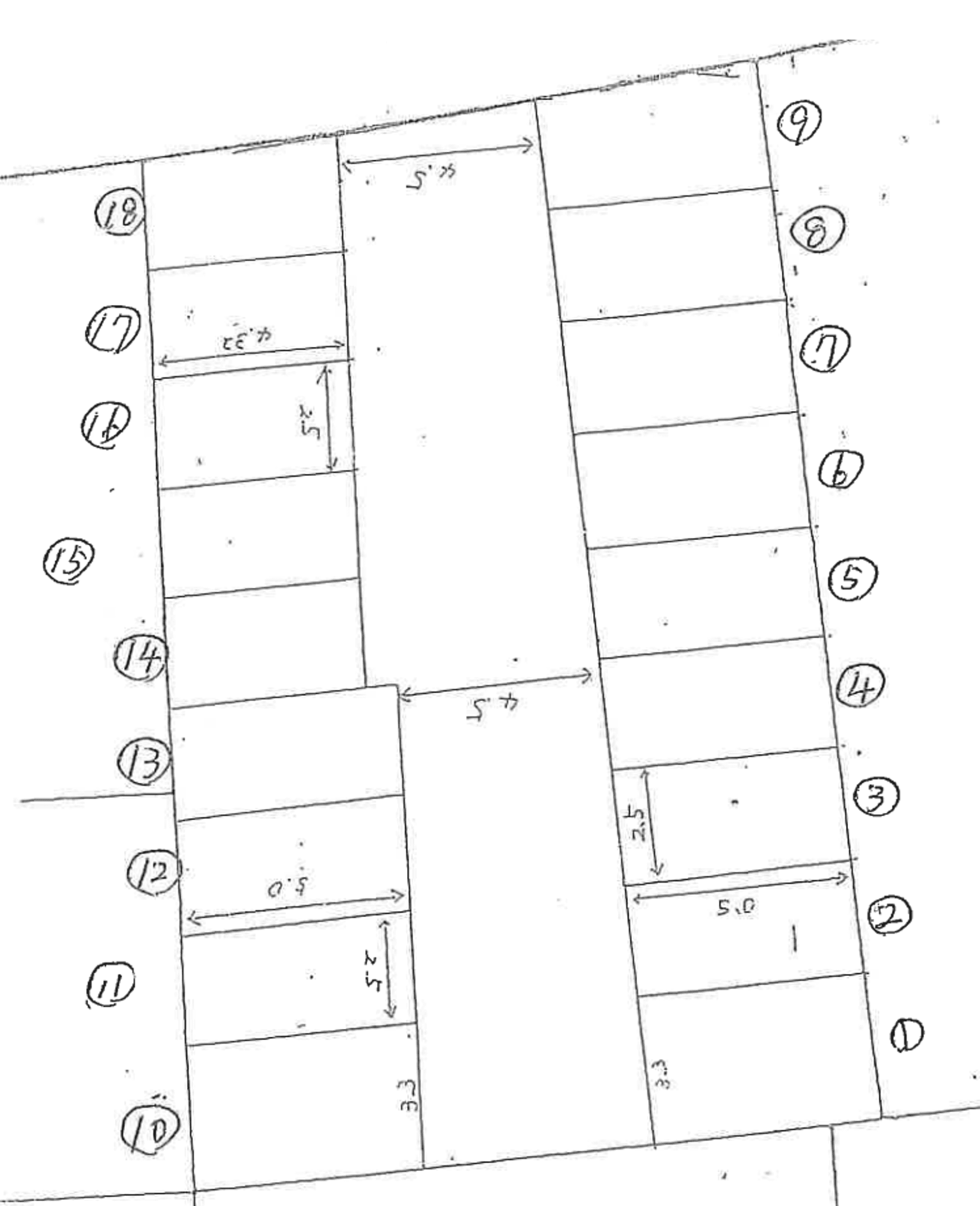 大平台4丁目139-11駐車場の駐車配置図