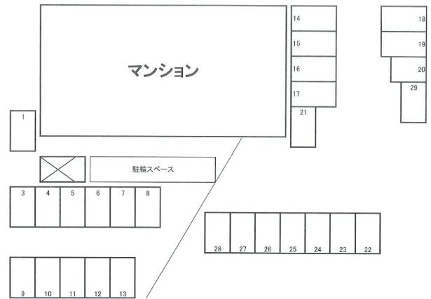 ブエナビスタ高砂駐車場の駐車配置図