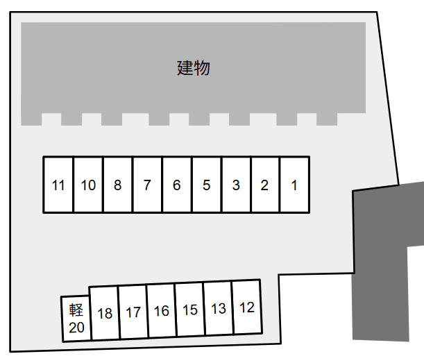 Next Stage別駐車場の駐車配置図