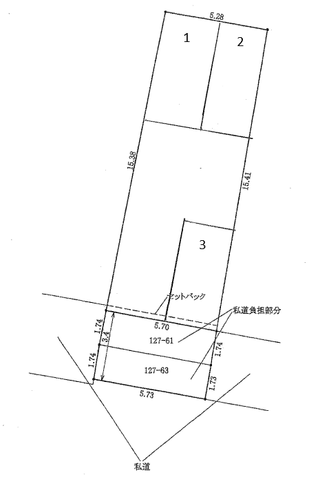 二和東6駐車場の駐車配置図