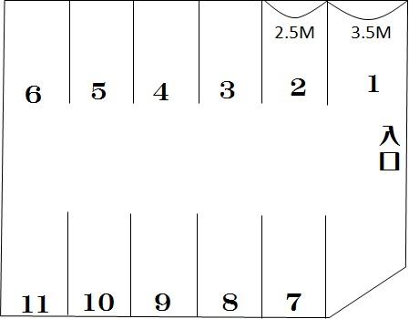 美崎駐車場の駐車配置図