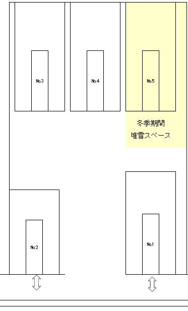 南9条西9丁目の駐車配置図