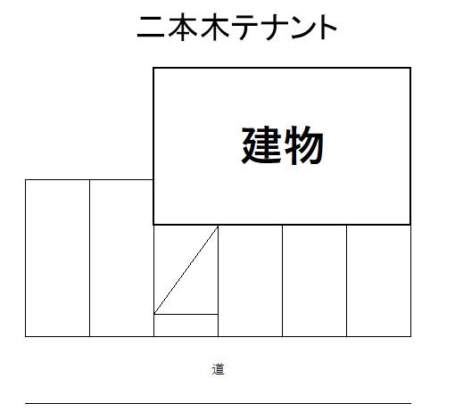 二本木テナントの駐車配置図