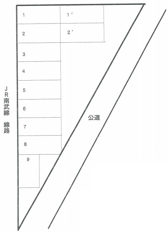 正地次男駐車場の駐車配置図