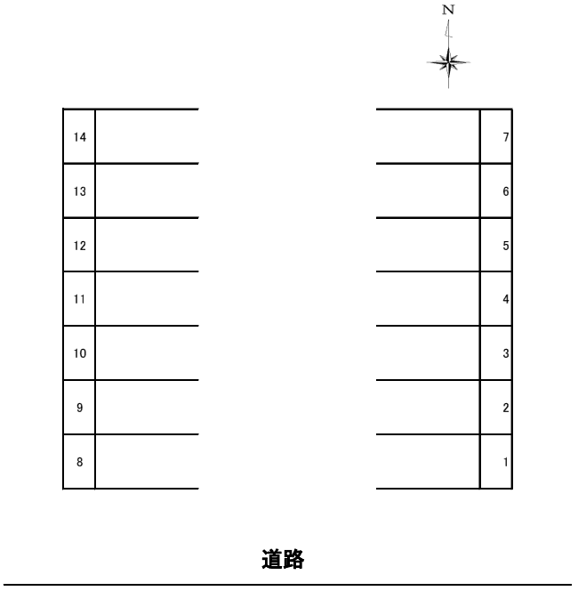 後藤駐車場Ⅱの駐車配置図
