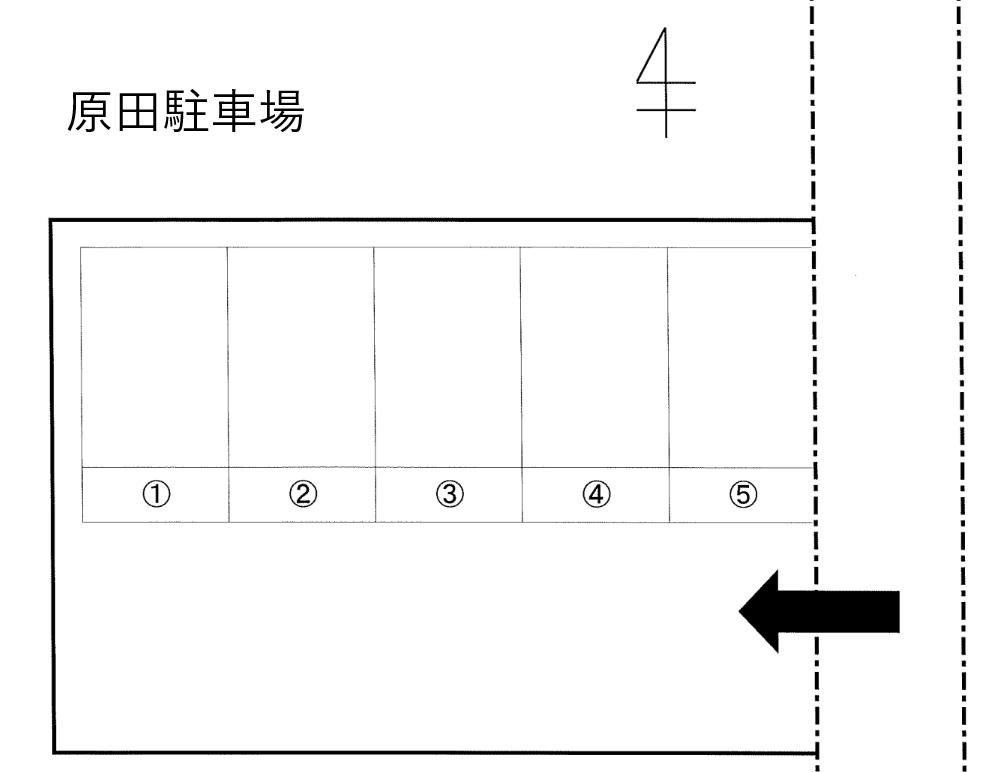 原田駐車場の駐車配置図