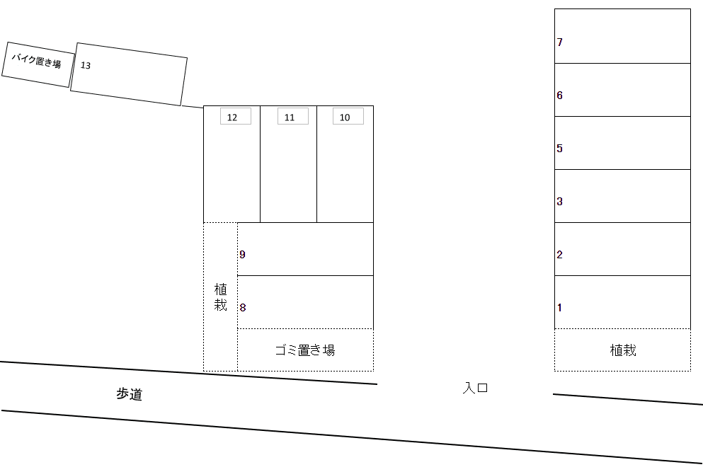 ポルトフィーノの駐車配置図
